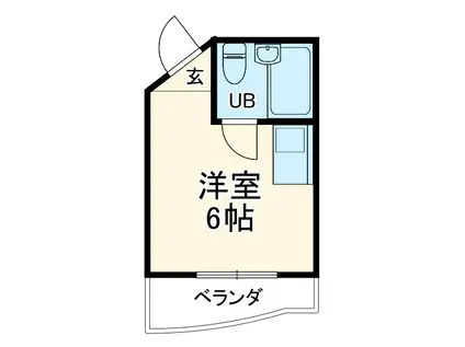 八事ベルハウス(ワンルーム/5階)の間取り写真