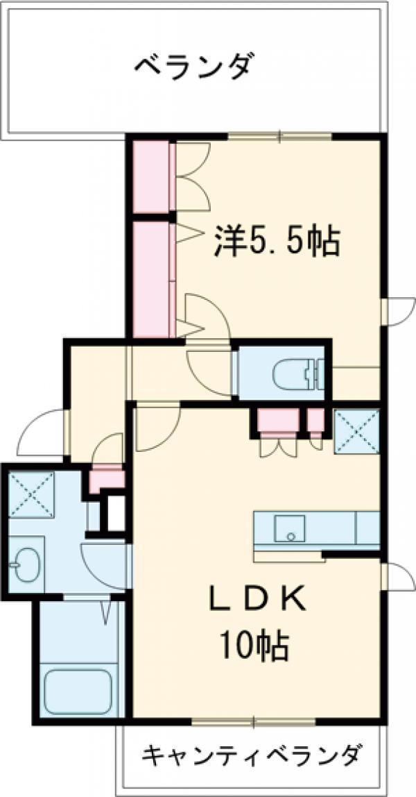 シャルマン(1LDK/3階)の間取り写真