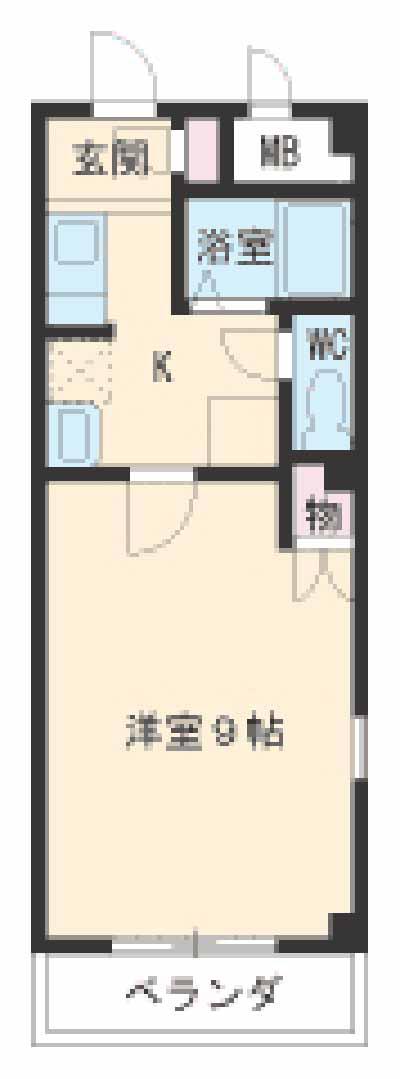 フォレストフィールド平針(1K/1階)の間取り写真