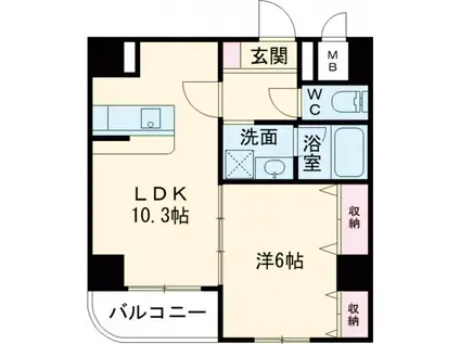 第8小池ビル(1LDK/3階)の間取り写真