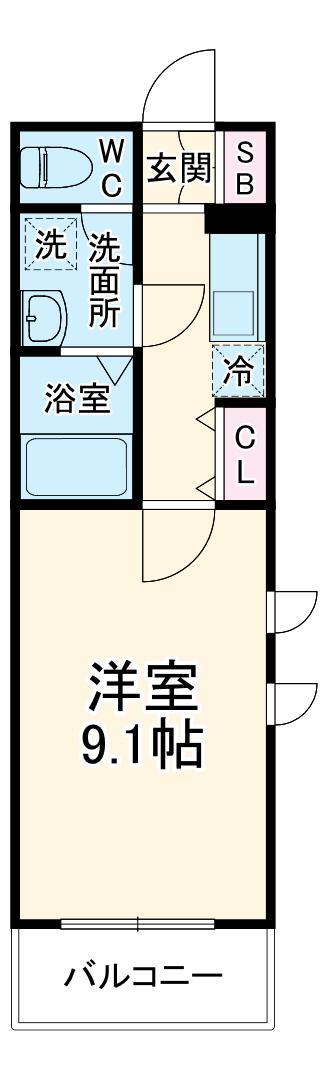 MAGNOLIA COUT Ⅱ(1K/3階)の間取り写真