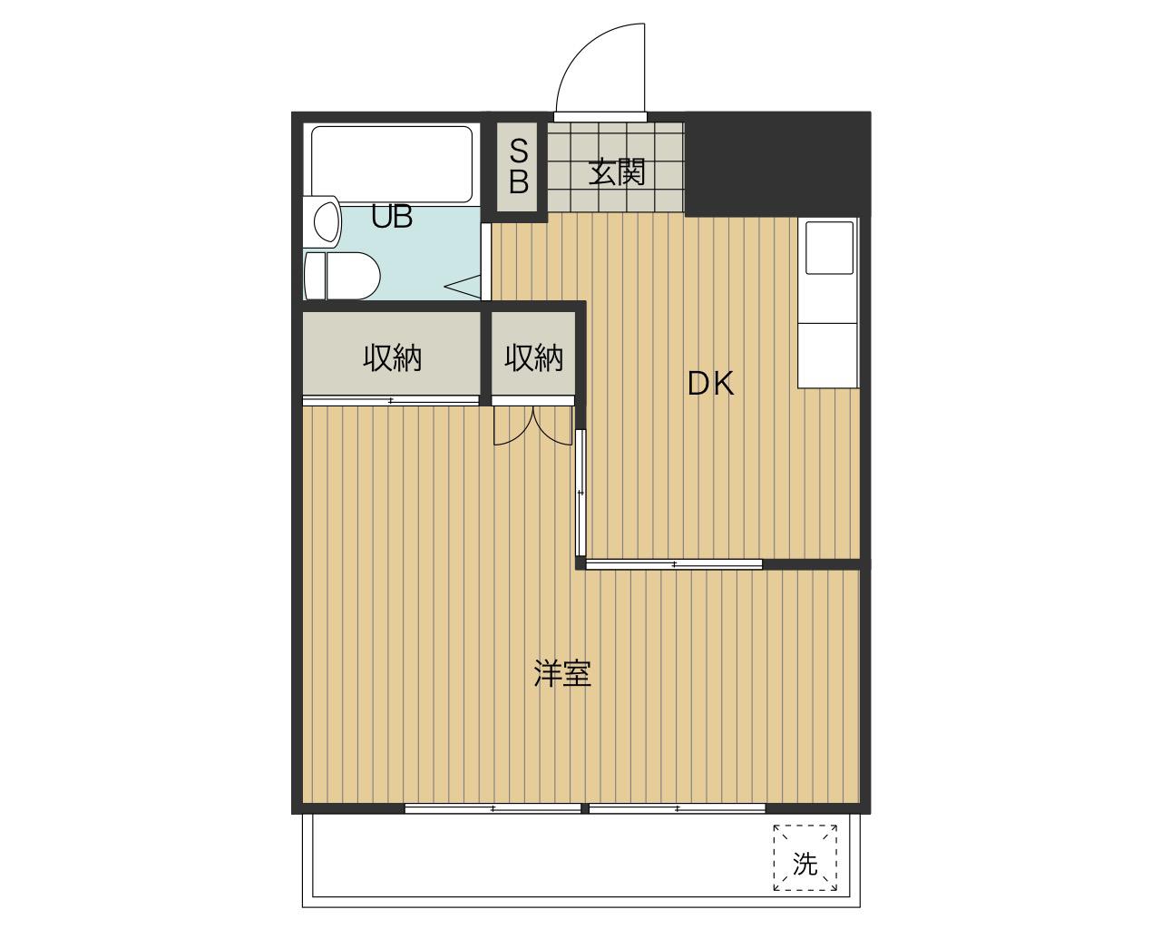 K&Kマンション(2DK/3階)の間取り写真