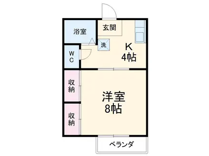 見川パークハイム(1K/2階)の間取り写真