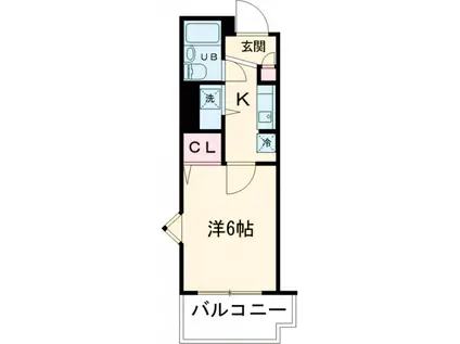 菱和パレス上北沢(1K/2階)の間取り写真