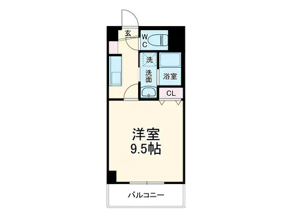 LIVES RESIDENCE 太閤通(1K/5階)の間取り写真