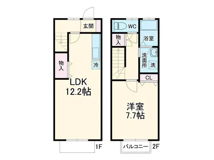 デザインメゾン東海岸北(1LDK)の間取り写真