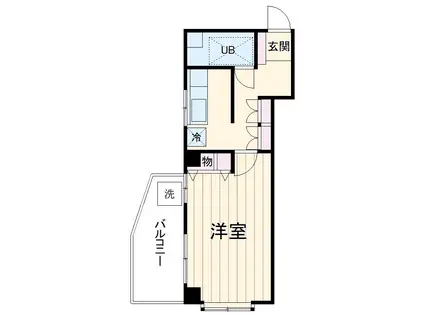 東川口マンション(1K/6階)の間取り写真