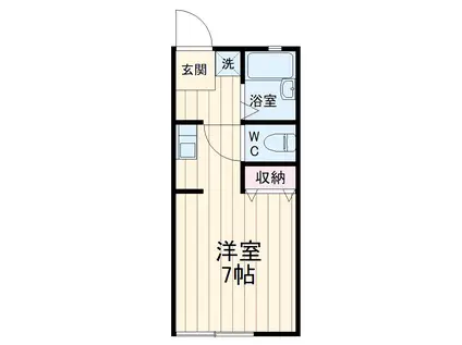 ピュア中里(ワンルーム/1階)の間取り写真