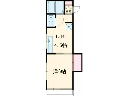 ハイム清芳(1DK/1階)の間取り写真