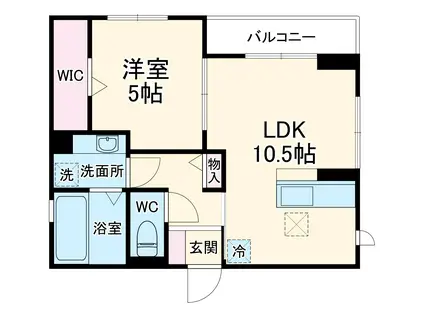 グラン弥富通(1LDK/3階)の間取り写真
