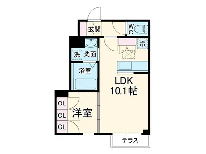 VIELL(1LDK/1階)の間取り写真