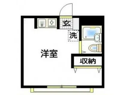 エリア中山(ワンルーム/2階)の間取り写真