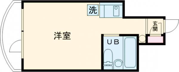 吉祥寺ワイエスハイム(ワンルーム/2階)の間取り写真