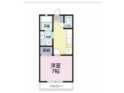 エンゼルハイム神山(1K/1階)の間取り写真