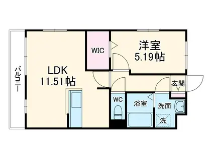 ARIA(1LDK/4階)の間取り写真