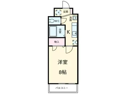 プラチード(1K/7階)の間取り写真