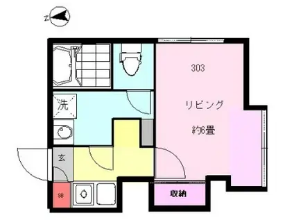 KA RESIDENCE西日暮里(1K/3階)の間取り写真