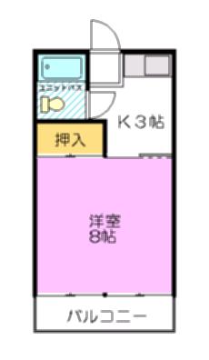 ロイヤル中泉(1K/3階)の間取り写真