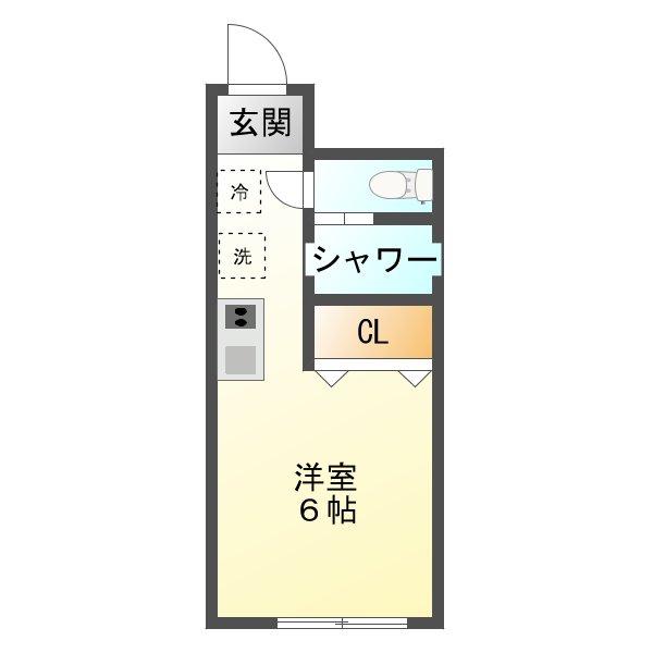 サンコーポネガタ(ワンルーム/2階)の間取り写真
