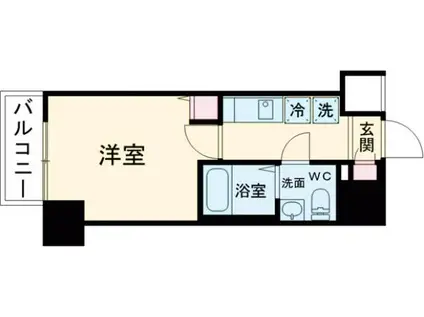 GENOVIA青砥SKYGARDEN(1K/11階)の間取り写真