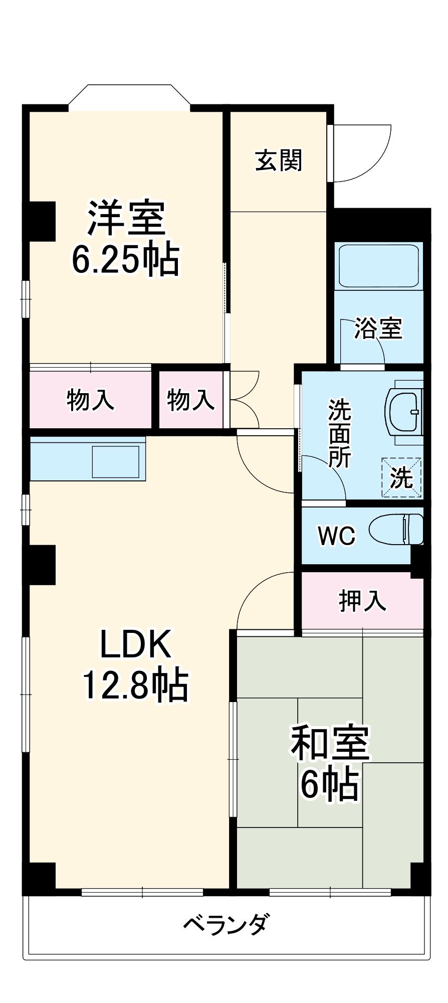 スティルネス洋(2LDK/3階)の間取り写真