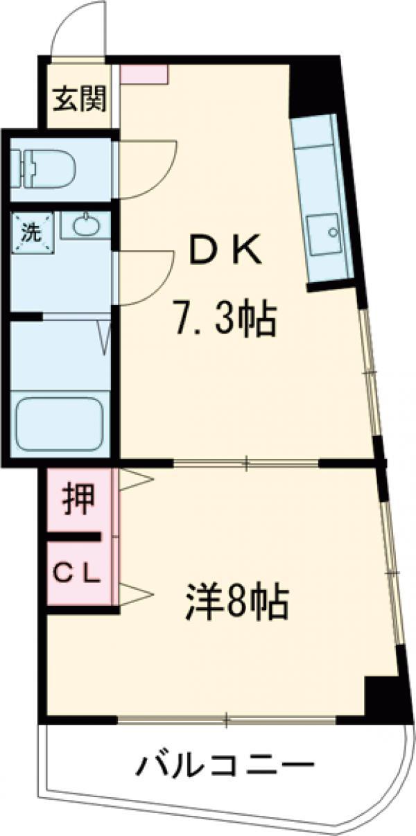 サンハイム(1DK/5階)の間取り写真