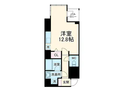 エトワール北新地(ワンルーム/7階)の間取り写真