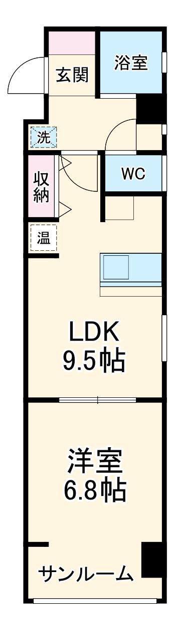サン・ウエダビルⅡ(1LDK/3階)の間取り写真