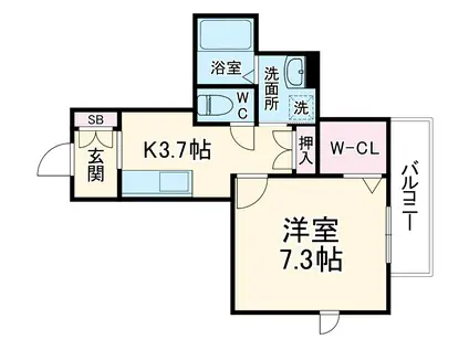 アーバンライフ東三国(1K/2階)の間取り写真