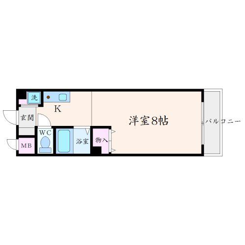 POISSONROUGE(1K/3階)の間取り写真