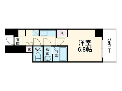 ES-GRANDE MINAMIMORIMACHIエスグランデ南森町 旧称マインズ(1K/3階)の間取り写真