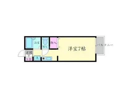 HYDE PARK I(1K/2階)の間取り写真