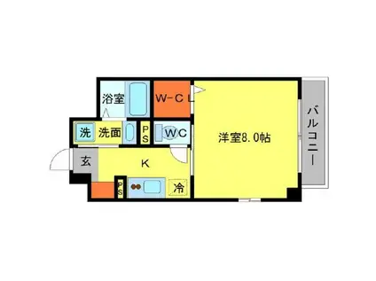 石塚アネックス(1K/3階)の間取り写真