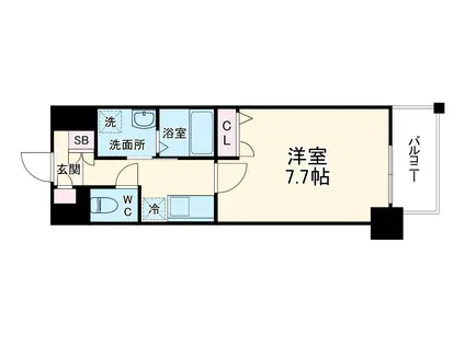 LA DOUCEUR梅田ウエスト(1K/14階)の間取り写真