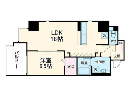 YS COURT東梅田(1LDK/8階)の間取り写真