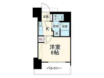 エステムプラザ梅田イースト(1K/11階)の間取り写真