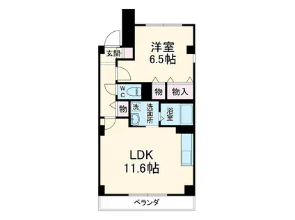 アバンス(1LDK/3階)の間取り写真