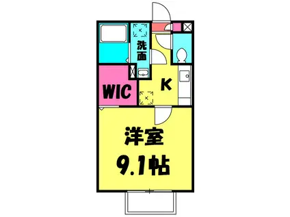 アムール REMERCIER(1K/1階)の間取り写真