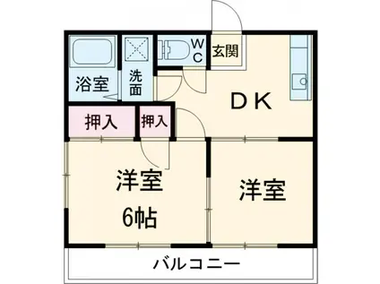ハイムイケダ(2DK/1階)の間取り写真