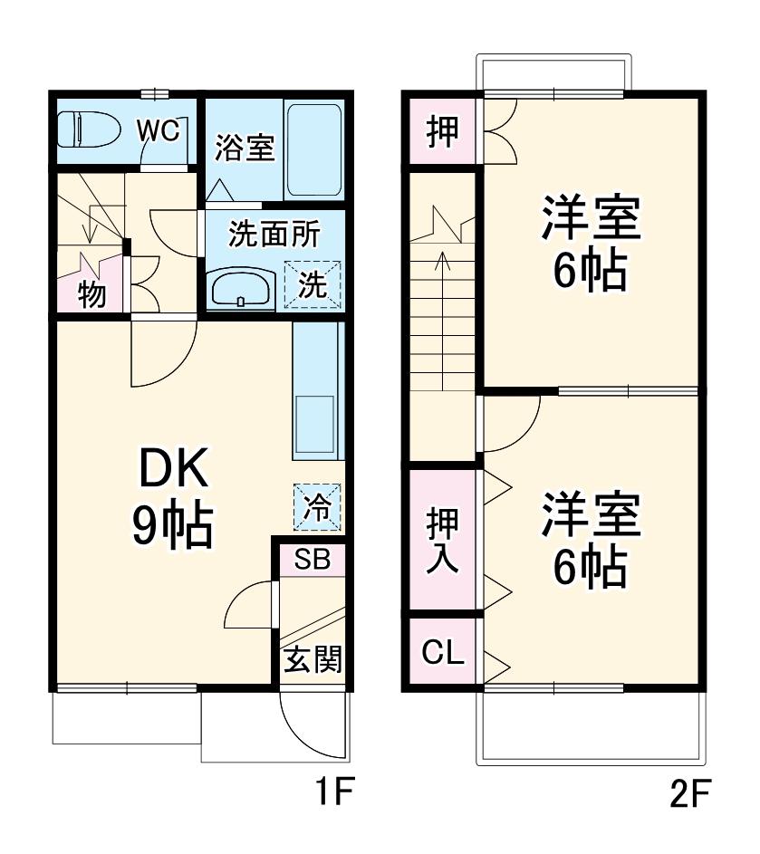 クレールドジュール(2LDK)の間取り写真
