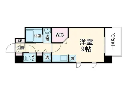 レジデンス本町靭公園(ワンルーム/3階)の間取り写真