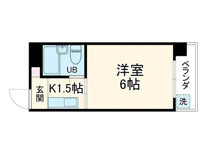 アメニティ植田(1K/1階)の間取り写真