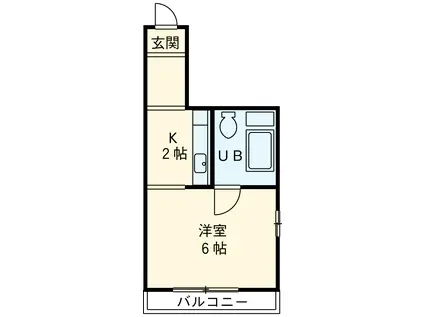 ハイハットビル(ワンルーム/4階)の間取り写真