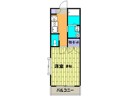 ジョイハウス Ⅱ(1K/1階)の間取り写真