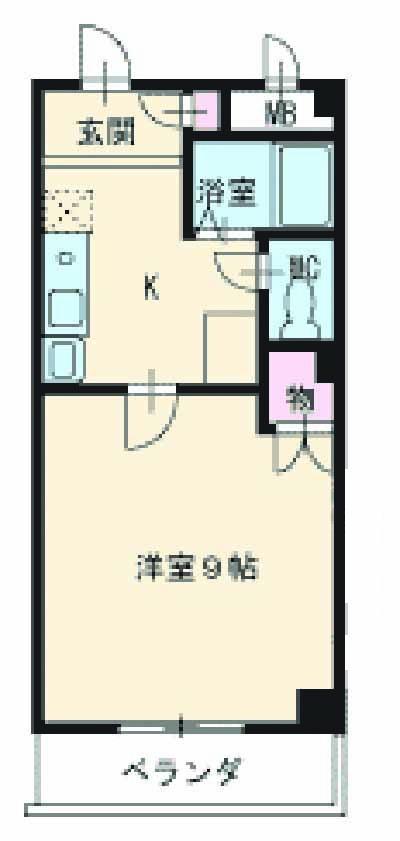 レザンドールⅡ(1K/2階)の間取り写真