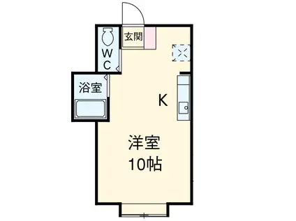 カーサ・M(ワンルーム/3階)の間取り写真