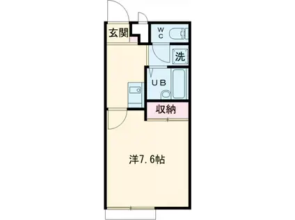 レオパレスクレールアミラ(1K/2階)の間取り写真