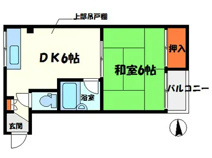 第5大丸マンション(1DK/2階)の間取り写真