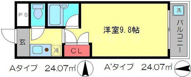 雅パレス(1K/1階)の間取り写真