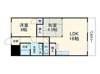ファミールエヌ(2LDK/1階)の間取り写真